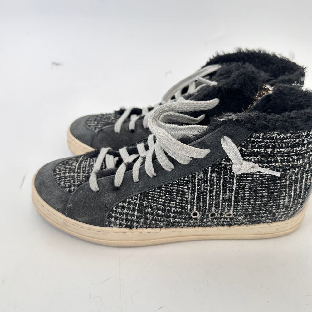 P448 Skate Faux Fur Trim High Top Sneakers // 39 - Picture 5 of 10